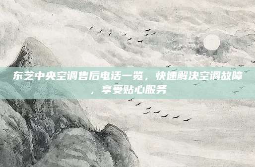 东芝中央空调售后电话一览,快速解决空调故障,享受贴心服务