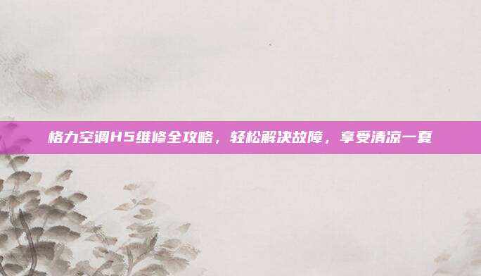 格力空调H5维修全攻略,轻松解决故障,享受清凉一夏