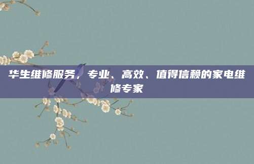 华生维修服务,专业、高效、值得信赖的家电维修专家