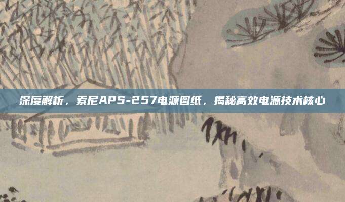 深度解析,索尼APS-257电源图纸,揭秘高效电源技术核心