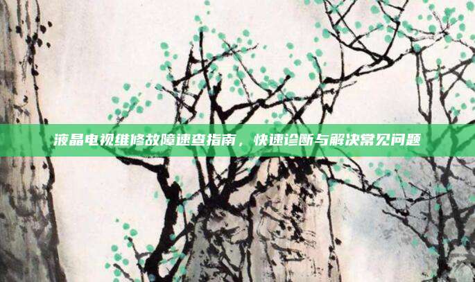 液晶电视维修故障速查指南,快速诊断与解决常见问题