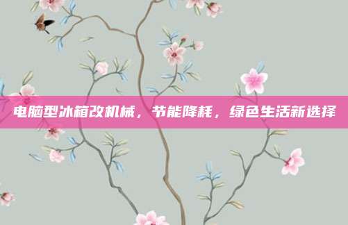 电脑型冰箱改机械,节能降耗,绿色生活新选择