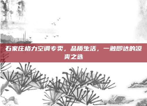 石家庄格力空调专卖，品质生活，一触即达的凉爽之选