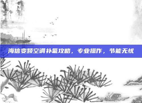 海信变频空调补氟攻略,专业操作,节能无忧