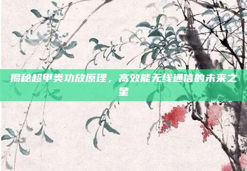揭秘超甲类功放原理,高效能无线通信的未来之星