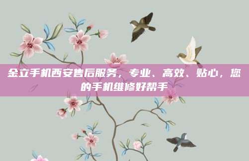 金立手机西安售后服务,专业、高效、贴心,您的手机维修好帮手