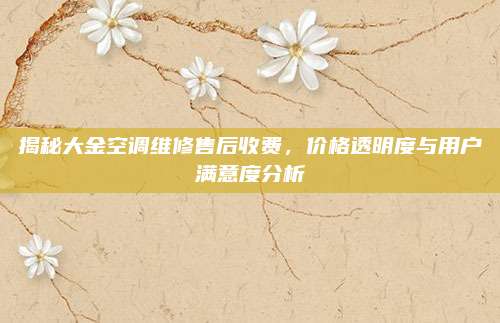 揭秘大金空调维修售后收费,价格透明度与用户满意度分析
