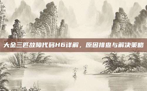 大金三匹故障代码H6详解,原因排查与解决策略