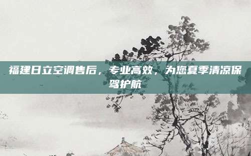 福建日立空调售后,专业高效,为您夏季清凉保驾护航
