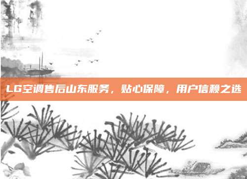 LG空调售后山东服务,贴心保障,用户信赖之选