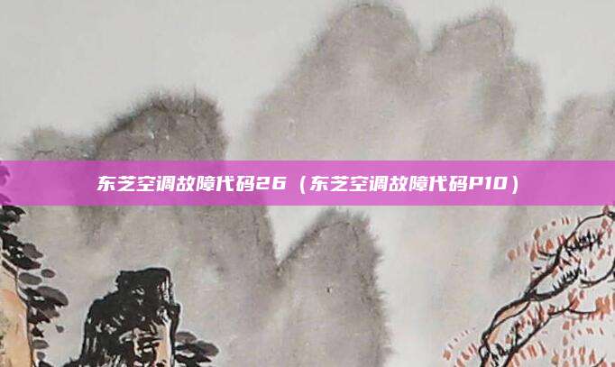 东芝空调故障代码26（东芝空调故障代码P10）