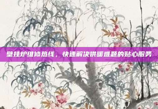 壁挂炉维修热线,快速解决供暖难题的贴心服务