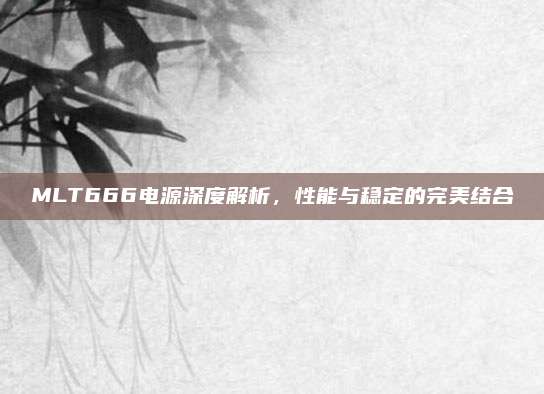 MLT666电源深度解析,性能与稳定的完美结合