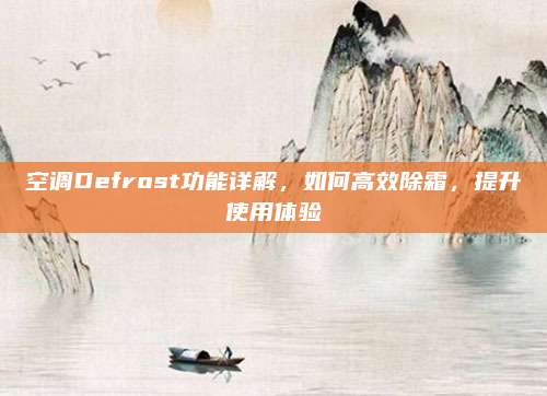 空调Defrost功能详解,如何高效除霜,提升使用体验