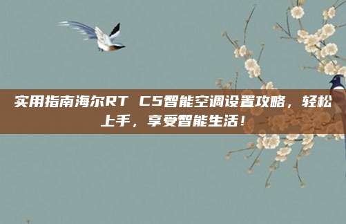 实用指南海尔RT C5智能空调设置攻略,轻松上手,享受智能生活!