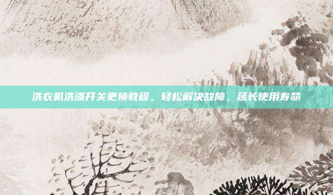 洗衣机洗涤开关更换教程,轻松解决故障,延长使用寿命