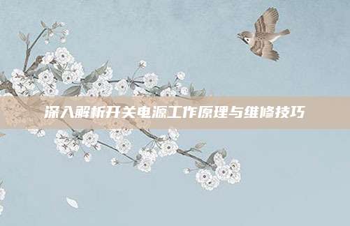 深入解析开关电源工作原理与维修技巧