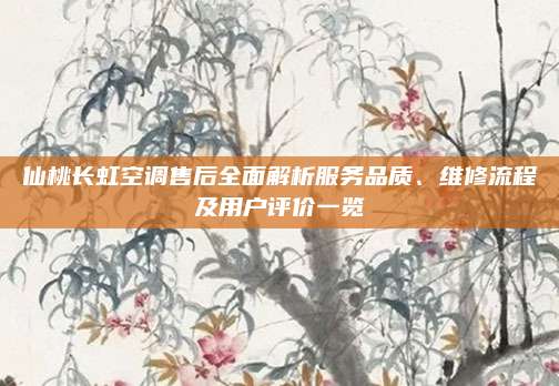 仙桃长虹空调售后全面解析服务品质、维修流程及用户评价一览