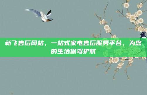 新飞售后网站,一站式家电售后服务平台,为您的生活保驾护航