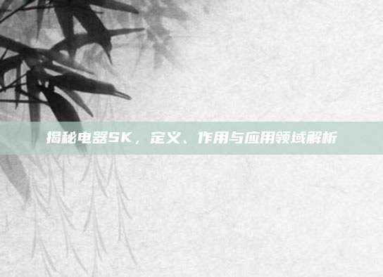 揭秘电器SK,定义、作用与应用领域解析