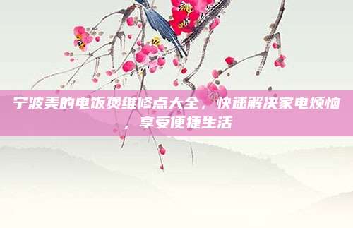 宁波美的电饭煲维修点大全,快速解决家电烦恼,享受便捷生活