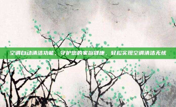 空调自动清洁功能,守护您的家庭健康,轻松实现空调清洁无忧
