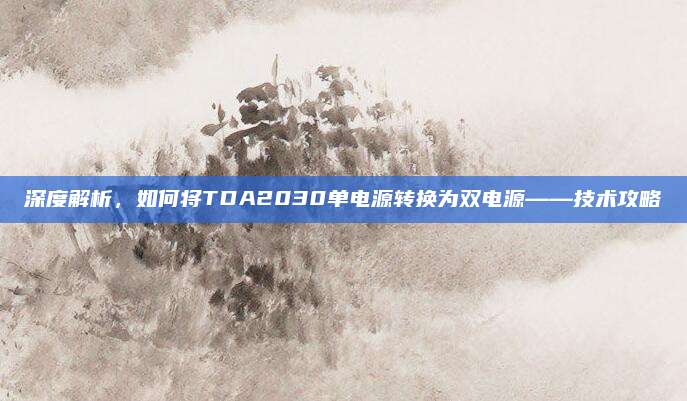 深度解析,如何将TDA2030单电源转换为双电源——技术攻略