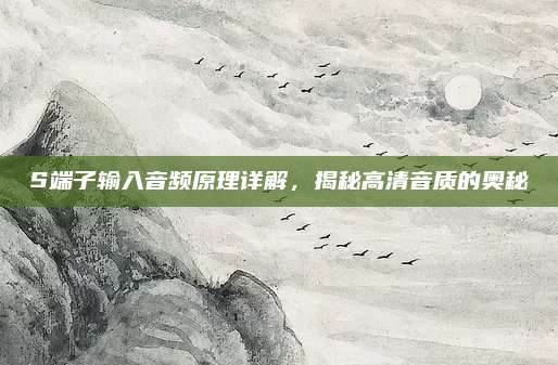 S端子输入音频原理详解,揭秘高清音质的奥秘