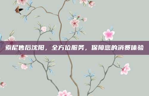 索尼售后沈阳,全方位服务,保障您的消费体验