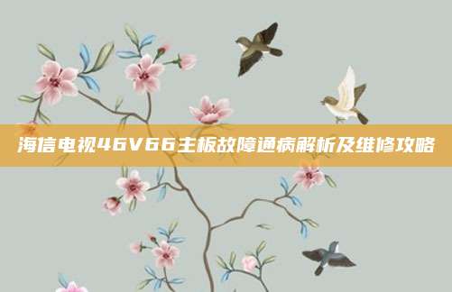 海信电视46V66主板故障通病解析及维修攻略