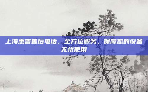 上海惠普售后电话,全方位服务,保障您的设备无忧使用