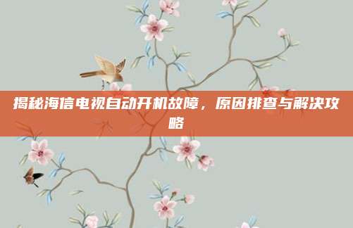 揭秘海信电视自动开机故障,原因排查与解决攻略