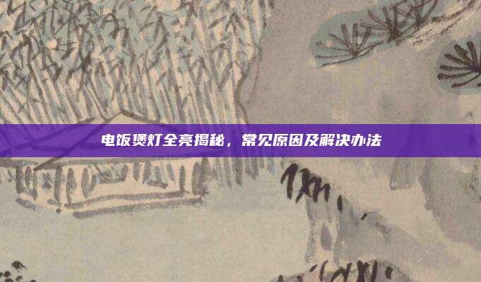 电饭煲灯全亮揭秘,常见原因及解决办法