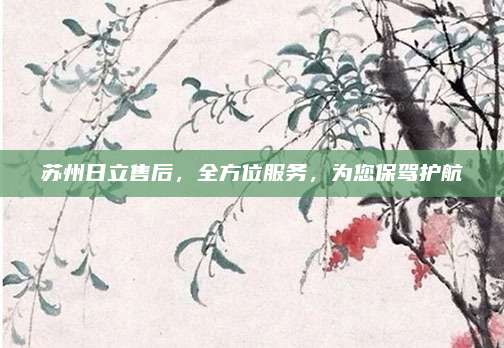 苏州日立售后，全方位服务，为您保驾护航