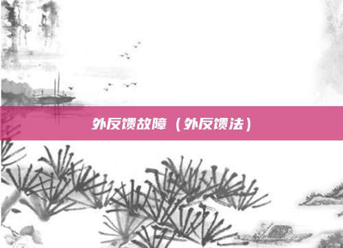 外反馈故障（外反馈法）