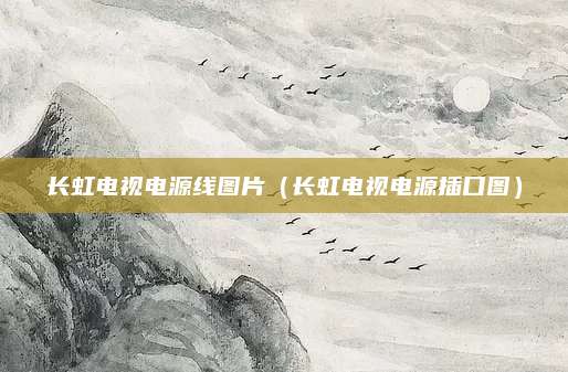 长虹电视电源线图片(长虹电视电源插口图)