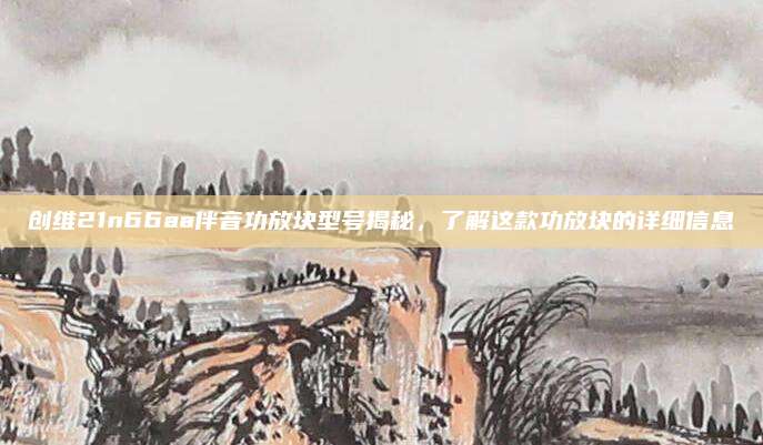 创维21n66aa伴音功放块型号揭秘,了解这款功放块的详细信息