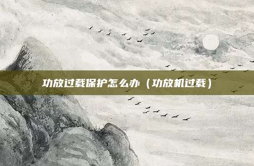 功放过载保护怎么办(功放机过载)