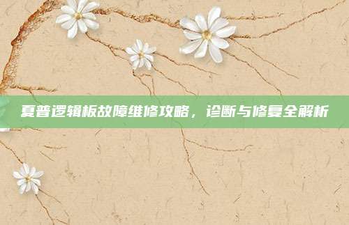 夏普逻辑板故障维修攻略,诊断与修复全解析