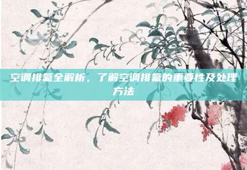空调排氟全解析,了解空调排氟的重要性及处理方法