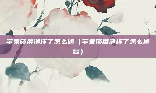 苹果锁屏键坏了怎么修（苹果锁屏键坏了怎么修复）