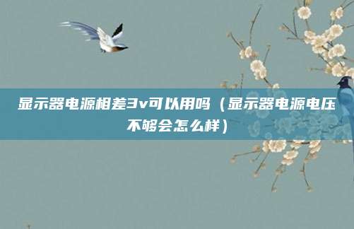 显示器电源相差3v可以用吗（显示器电源电压不够会怎么样）