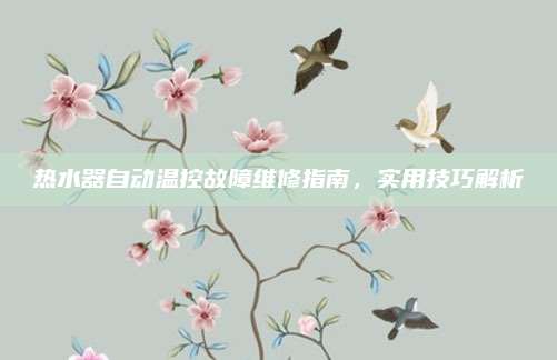 热水器自动温控故障维修指南,实用技巧解析