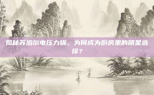 揭秘苏泊尔电压力锅,为何成为厨房里的明星选择?