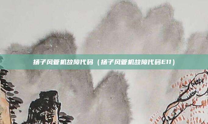 扬子风管机故障代码（扬子风管机故障代码E11）