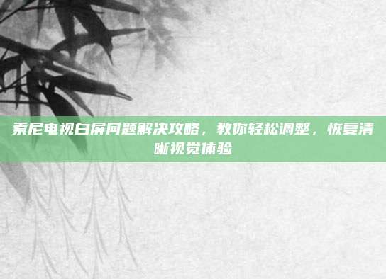 索尼电视白屏问题解决攻略,教你轻松调整,恢复清晰视觉体验