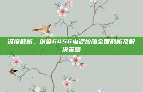 深度解析,创维6456电源故障全面剖析及解决策略