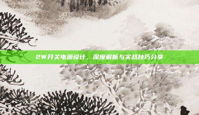 2W开关电源设计,深度解析与实战技巧分享