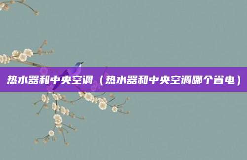 热水器和中央空调(热水器和中央空调哪个省电)