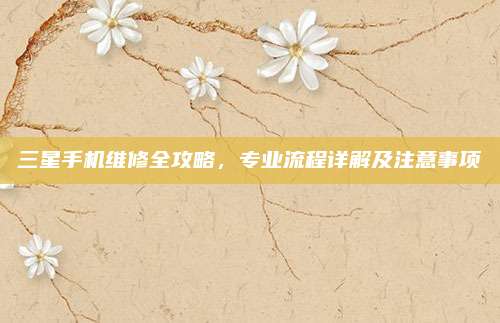 三星手机维修全攻略,专业流程详解及注意事项